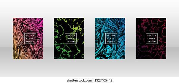 Mixture of acrylic paints. Liquid marble texture. Fluid art. Applicable for design cover, presentation, invitation, flyer, annual report, poster and business card, desing packaging - Vector