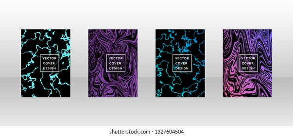 Mixture of acrylic paints. Liquid marble texture. Fluid art. Applicable for design cover, presentation, invitation, flyer, annual report, poster and business card, desing packaging - Vector