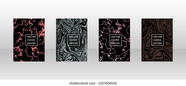 Mixture of acrylic paints. Liquid marble texture. Fluid art. Applicable for design cover, presentation, invitation, flyer, annual report, poster and business card, desing packaging - Vector