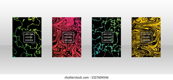 Mixture of acrylic paints. Liquid marble texture. Fluid art. Applicable for design cover, presentation, invitation, flyer, annual report, poster and business card, desing packaging - Vector