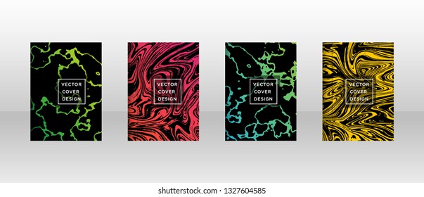 Mixture of acrylic paints. Liquid marble texture. Fluid art. Applicable for design cover, presentation, invitation, flyer, annual report, poster and business card, desing packaging - Vector