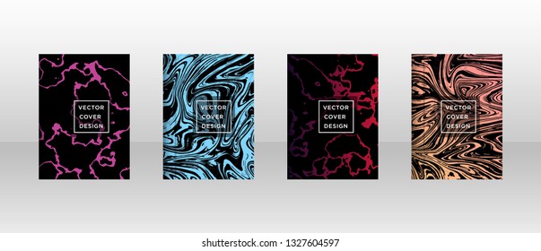 Mixture of acrylic paints. Liquid marble texture. Fluid art. Applicable for design cover, presentation, invitation, flyer, annual report, poster and business card, desing packaging - Vector