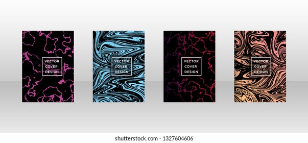 Mixture of acrylic paints. Liquid marble texture. Fluid art. Applicable for design cover, presentation, invitation, flyer, annual report, poster and business card, desing packaging - Vector