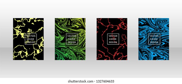 Mixture of acrylic paints. Liquid marble texture. Fluid art. Applicable for design cover, presentation, invitation, flyer, annual report, poster and business card, desing packaging - Vector