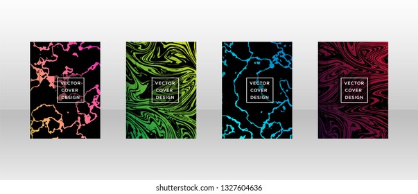 Mixture of acrylic paints. Liquid marble texture. Fluid art. Applicable for design cover, presentation, invitation, flyer, annual report, poster and business card, desing packaging - Vector