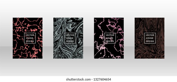 Mixture of acrylic paints. Liquid marble texture. Fluid art. Applicable for design cover, presentation, invitation, flyer, annual report, poster and business card, desing packaging - Vector
