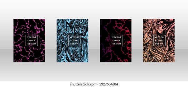 Mixture of acrylic paints. Liquid marble texture. Fluid art. Applicable for design cover, presentation, invitation, flyer, annual report, poster and business card, desing packaging - Vector