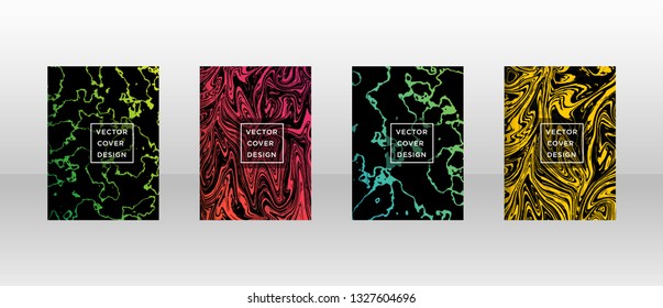 Mixture of acrylic paints. Liquid marble texture. Fluid art. Applicable for design cover, presentation, invitation, flyer, annual report, poster and business card, desing packaging - Vector