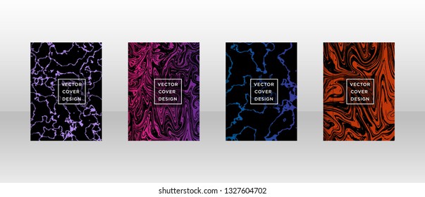 Mixture of acrylic paints. Liquid marble texture. Fluid art. Applicable for design cover, presentation, invitation, flyer, annual report, poster and business card, desing packaging - Vector