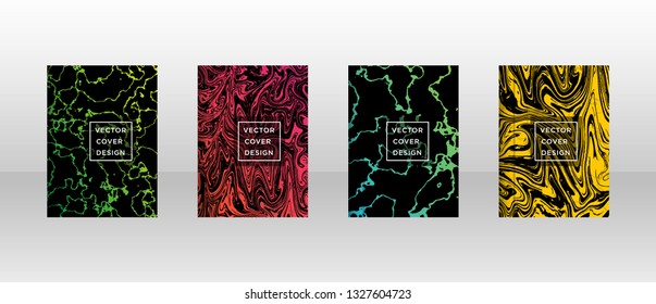 Mixture of acrylic paints. Liquid marble texture. Fluid art. Applicable for design cover, presentation, invitation, flyer, annual report, poster and business card, desing packaging - Vector