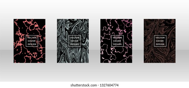 Mixture of acrylic paints. Liquid marble texture. Fluid art. Applicable for design cover, presentation, invitation, flyer, annual report, poster and business card, desing packaging - Vector