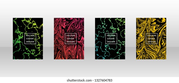Mixture of acrylic paints. Liquid marble texture. Fluid art. Applicable for design cover, presentation, invitation, flyer, annual report, poster and business card, desing packaging - Vector