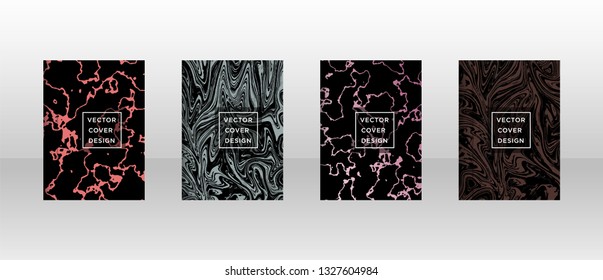 Mixture of acrylic paints. Liquid marble texture. Fluid art. Applicable for design cover, presentation, invitation, flyer, annual report, poster and business card, desing packaging - Vector