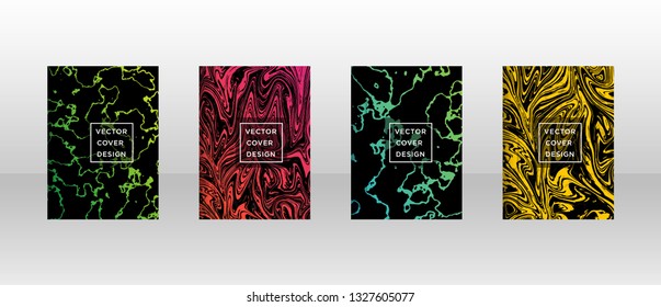 Mixture of acrylic paints. Liquid marble texture. Fluid art. Applicable for design cover, presentation, invitation, flyer, annual report, poster and business card, desing packaging - Vector