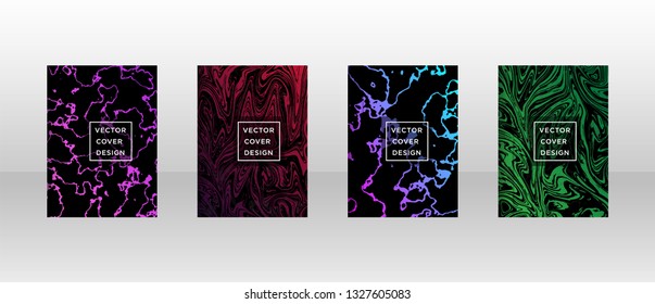 Mixture of acrylic paints. Liquid marble texture. Fluid art. Applicable for design cover, presentation, invitation, flyer, annual report, poster and business card, desing packaging - Vector