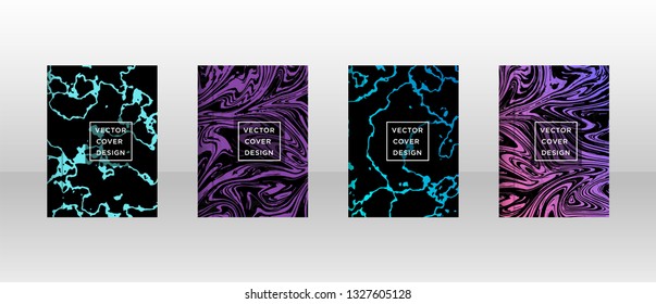 Mixture of acrylic paints. Liquid marble texture. Fluid art. Applicable for design cover, presentation, invitation, flyer, annual report, poster and business card, desing packaging - Vector