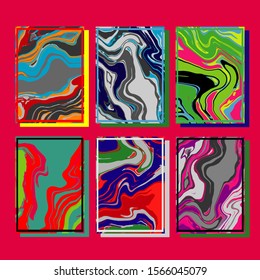 Mixture of acrylic paints. Liquid marble texture. Fluid art. Applicable for design cover, presentation, invitation, flyer, annual report, poster and business card, desing packaging. Modern artwork