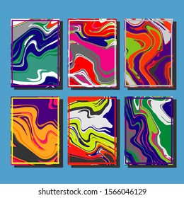 Mixture of acrylic paints. Liquid marble texture. Fluid art. Applicable for design cover, presentation, invitation, flyer, annual report, poster and business card, desing packaging. Modern artwork
