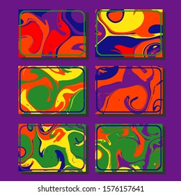 Mixture of acrylic paints. Liquid marble texture. Fluid art. Applicable for design cover, presentation, invitation, flyer, annual report, poster and business card, desing packaging. Modern artwork