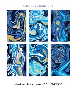 Mixture of acrylic paints. Liquid marble texture. Fluid art. Applicable for design cover, presentation, invitation, flyer, annual report, poster and business card, desing packaging. Modern artwork