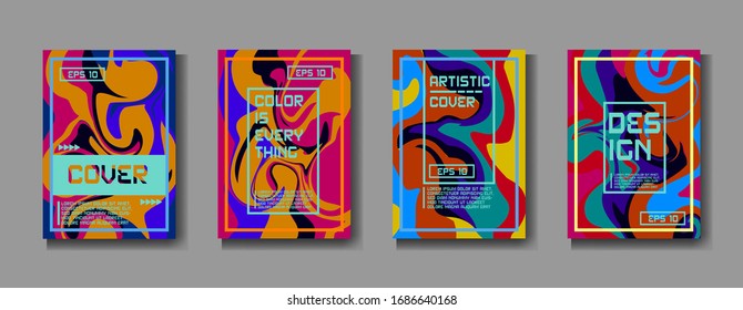 Mixture of acrylic paints. Liquid marble texture. Fluid art. Applicable for design cover, presentation, invitation, flyer, annual report, poster, desing packaging. Modern artwork - EPS10 Vector