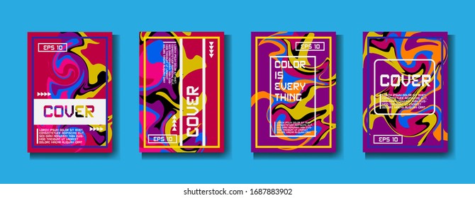Mixture of acrylic paints. Liquid marble texture. Fluid art. Applicable for design cover, presentation, invitation, flyer, annual report, poster, desing packaging. Modern artwork - EPS10 Vector