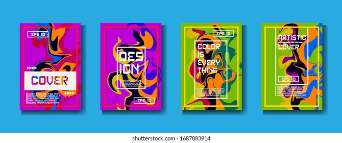 Mixture of acrylic paints. Liquid marble texture. Fluid art. Applicable for design cover, presentation, invitation, flyer, annual report, poster, desing packaging. Modern artwork - EPS10 Vector