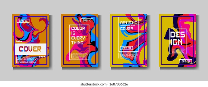 Mixture of acrylic paints. Liquid marble texture. Fluid art. Applicable for design cover, presentation, invitation, flyer, annual report, poster, desing packaging. Modern artwork - EPS10 Vector