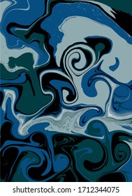 Mixture of acrylic paints. Liquid marble texture. Fluid art. Applicable for design cover, presentation, invitation, flyer, annual report, poster, desing packaging. Modern artwork
