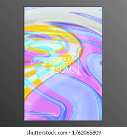 Mixture of acrylic paints. Liquid marble texture. Fluid art. Applicable for design cover, presentation, invitation, flyer, annual report, poster and business card, desing packaging. Modern artwork.
