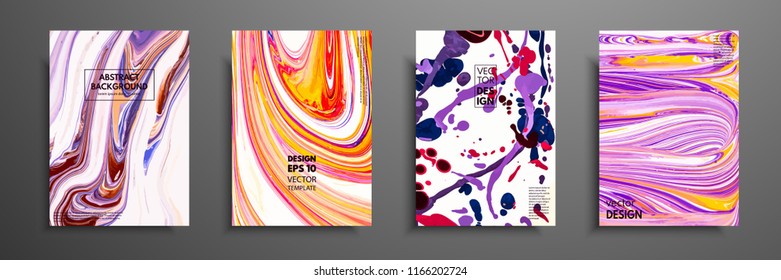 Mixture of acrylic paints. Modern artwork. Trendy design. Marble effect painting. Graphic hand drawn design for cover, poster, card, invitation, placard, brochure flyer etc