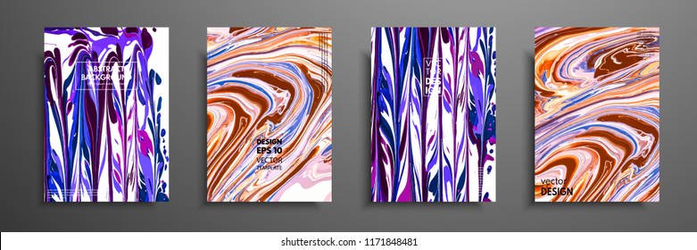 Mixture of acrylic paints. Modern artwork. Trendy design. Marble effect painting. Graphic hand drawn design for design covers, presentation, invitation, flyer, annual report, poster and business card