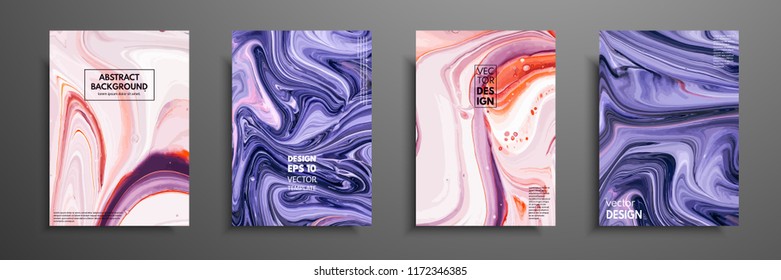 Mixture of acrylic paints. Modern artwork. Trendy design. Marble effect painting. Graphic hand drawn design for design covers, presentation, invitation, flyer, annual report, poster and business card