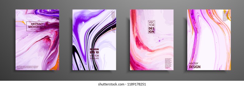 Mixture of acrylic paints. Modern artwork. Trendy design. Marble effect painting. Graphic hand drawn design for cover, poster, card, invitation, placard, brochure flyer etc