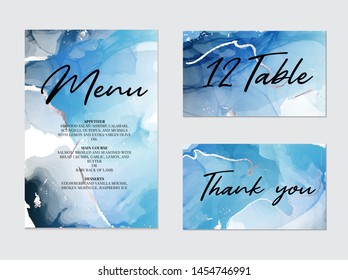 Mixture of acrylic paints for wedding decoration, meny, table, thank you card. Liquid marble texture. Fluid art. Applicable for design cover, presentation, invitation, flyer, annual report