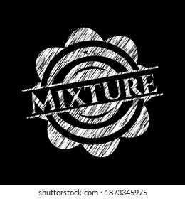 Mixture chalkboard emblem on black board. Vector Illustration. Detailed. 