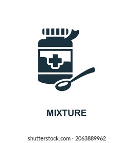 Mixture Icon. Monochrome Sign From Hospital Regime Collection. Creative Mixture Icon Illustration For Web Design, Infographics And More