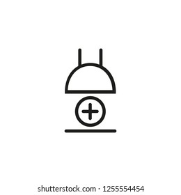 Mixture line icon. Syrup, bottle, cross. Medicine concept. Can be used for topics like treatment, cold, health care