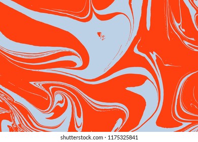 Mixture of liquid marble acrylic makeup paints. Applicable for design cover, presentation, invitation, flyer, and  business card. Fluid art puzzle texture. Vector.