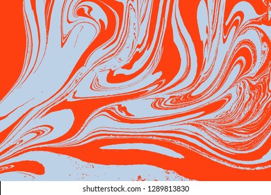 Mixture of liquid marble acrylic makeup paints. Applicable for design cover, presentation, invitation, flyer, and  business card. Fluid art puzzle texture. Vector.