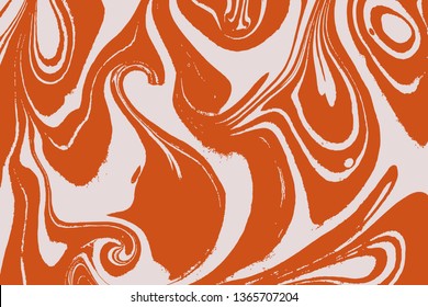 Mixture of liquid marble acrylic makeup paints. Applicable for design cover, presentation, invitation, flyer, and  business card. Fluid art puzzle texture. Vector.