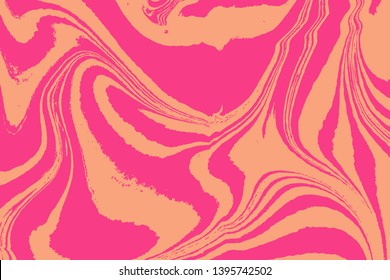 Mixture of liquid marble acrylic makeup paints. Applicable for design cover, presentation, invitation, flyer, and  business card. Fluid art puzzle texture. Vector.