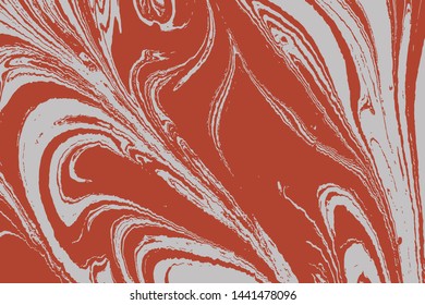 Mixture of liquid marble acrylic makeup paints. Applicable for design cover, presentation, invitation, flyer, and  business card. Fluid art puzzle texture. Vector.