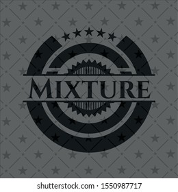 Mixture realistic dark emblem. Vector Illustration. Detailed.