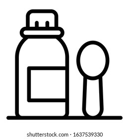 Mixture syrup icon. Outline mixture syrup vector icon for web design isolated on white background