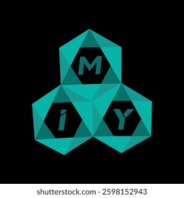 MIY creative minimalist letter logo. MIY unique vector initials alphabet letter logo design
