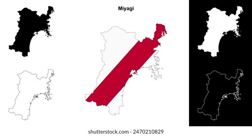 Mapa de la prefectura de Miyagi
