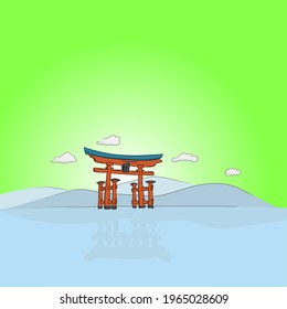 厳島神社 イラスト Stock Illustrations Images Vectors Shutterstock