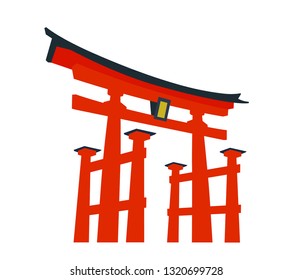 厳島神社 鳥居 Stock Illustrations Images Vectors Shutterstock