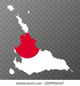 Miyako island map. Vector illustration
